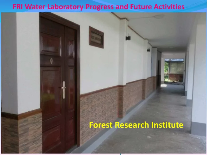 forest research institute