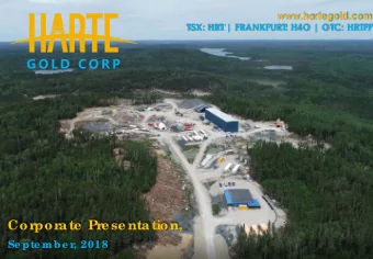 Cor  por  ate  Pr  e se ntation,  Se pte mbe r  , 2018  F  ORWARD L  OOK  I  NG ST  AT  E  ME  NT