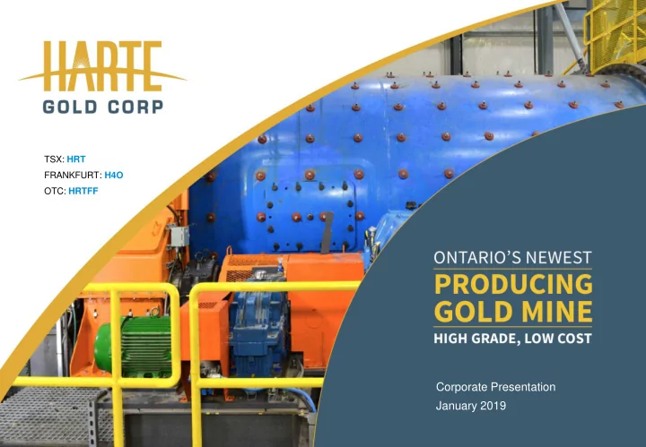 corporate presentation january 2019