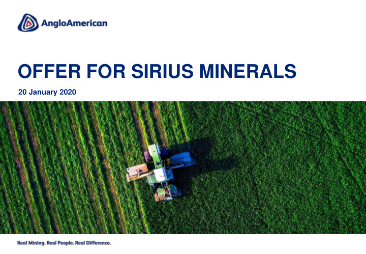 offer for sirius minerals