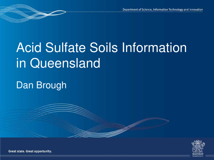 acid sulfate soils information in queensland