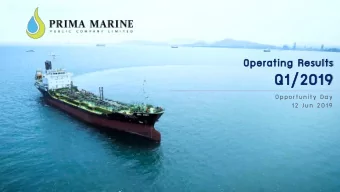 Q1/2019  Opport unit y Day  12  Jun 2 019  0  CONTENT  1  Q1/2019 Operating Results  2  Market