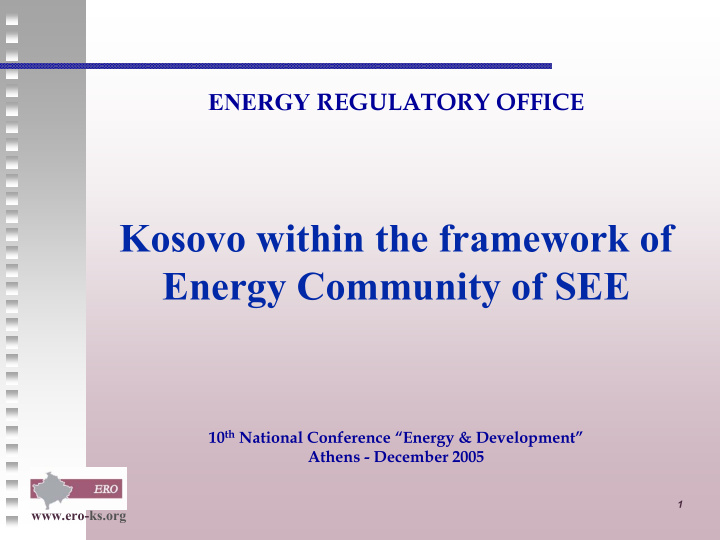 kosovo within the framework of energy community of see