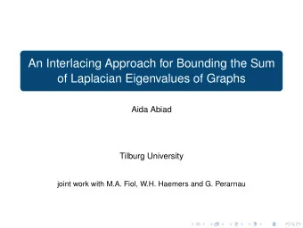 An Interlacing Approach for Bounding the Sum  of Laplacian Eigenvalues of Graphs  Aida Abiad