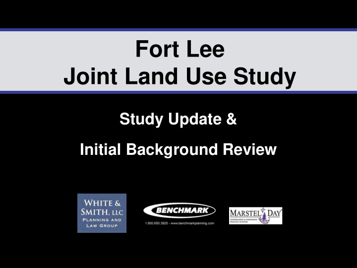fort lee joint land use study