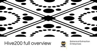 Hive200 full overview  Enterprises  HiVE200  For constant quality and low maintenance  system