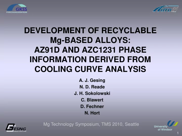 development of recyclable