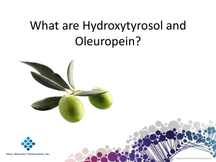 what are hydroxytyrosol and oleuropein