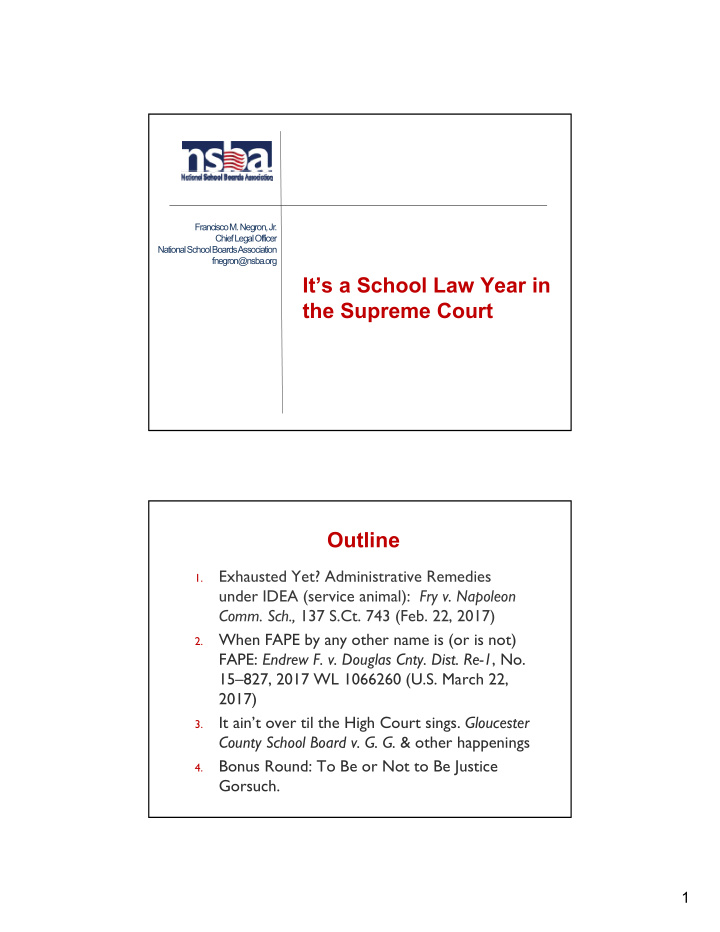it s a school law year in the supreme court outline