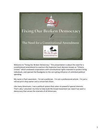 1  The Economist, a well-respected weekly, recently downgraded the United States from a  full