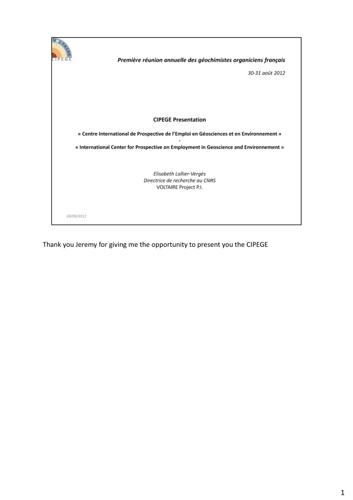 1 cipege the center for international prospective for