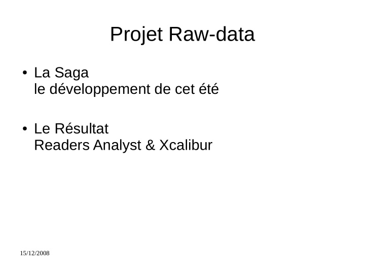 projet raw data