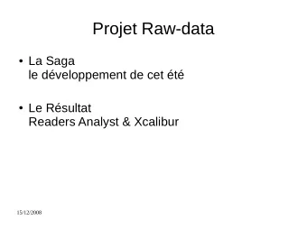 Projet Raw-data  La Saga  le dveloppement de cet t  Le Rsultat  Readers Analyst &amp;