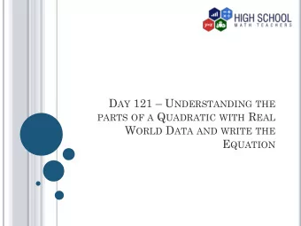 2 or      2 , are called quadratic functions.  6  y  e  y  x  How can you use this pattern to