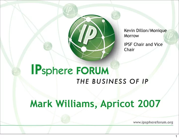 mark williams apricot 2007