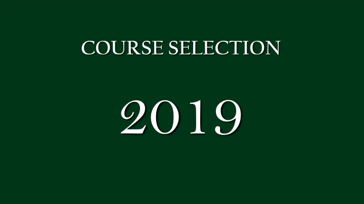 2019 what to consi der
