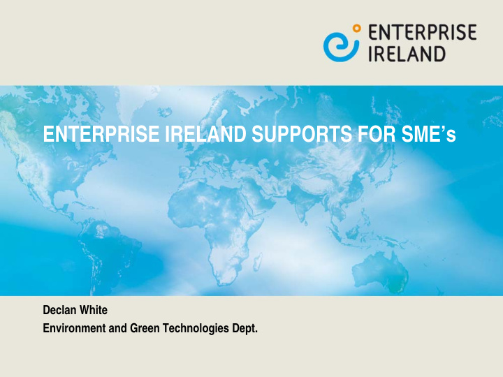 enterprise ireland supports for sme s