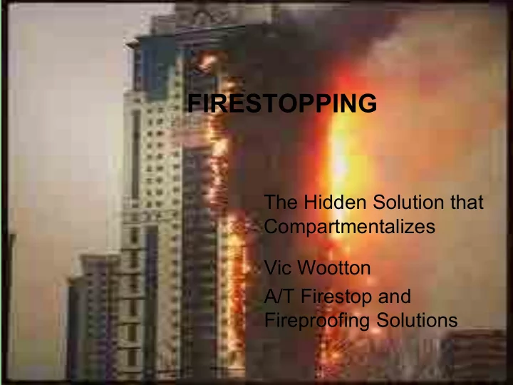 firestopping