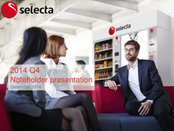 2014 Q4  Noteholder presentation  December 2014  Disclaimer  This presentation is strictly