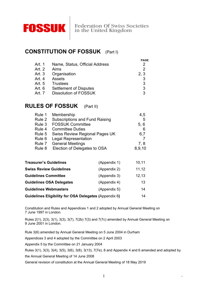 i constitution of fossuk