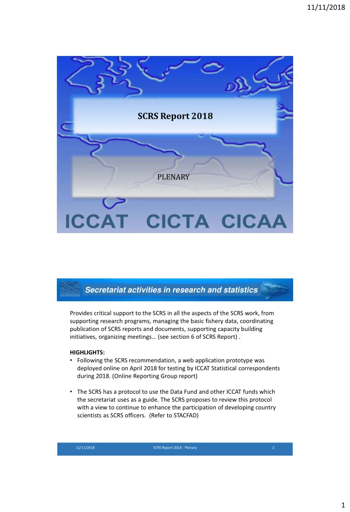 scrs report 2018