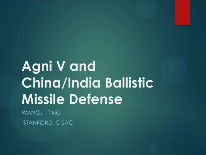 missile defense