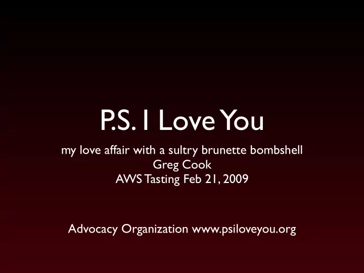 p s i love you