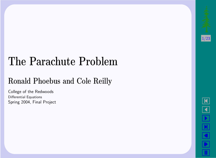 the parachute problem