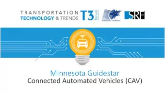 Minnesota Guidestar  Connected Automated Vehicles (CAV)  MnDOT CAV Update  JAY HIETPAS  CAV