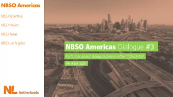 NBSO Americas Dialogue #3  #3 Lets talk about doing business after COVID-19!  7th of July 2020