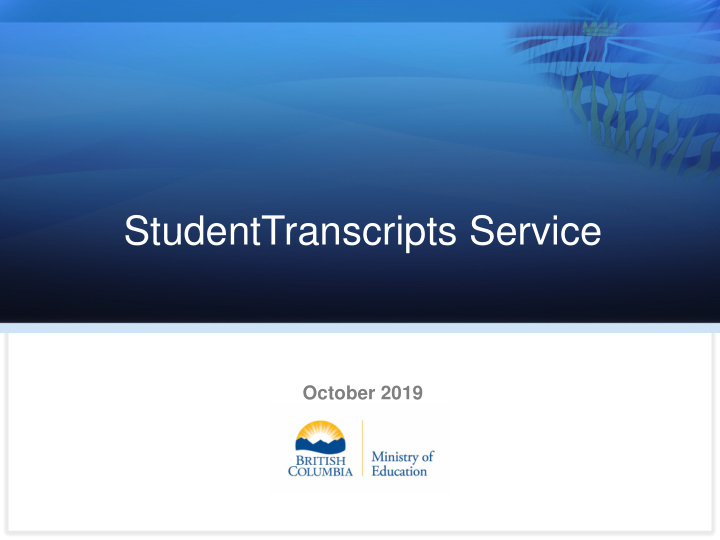 studenttranscripts service
