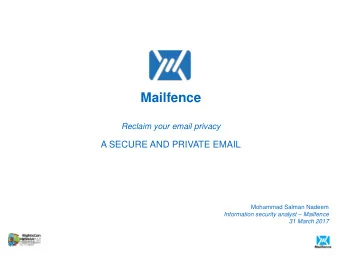 Mailfence  Reclaim your email privacy  A SECURE AND PRIVATE EMAIL  Mohammad Salman Nadeem