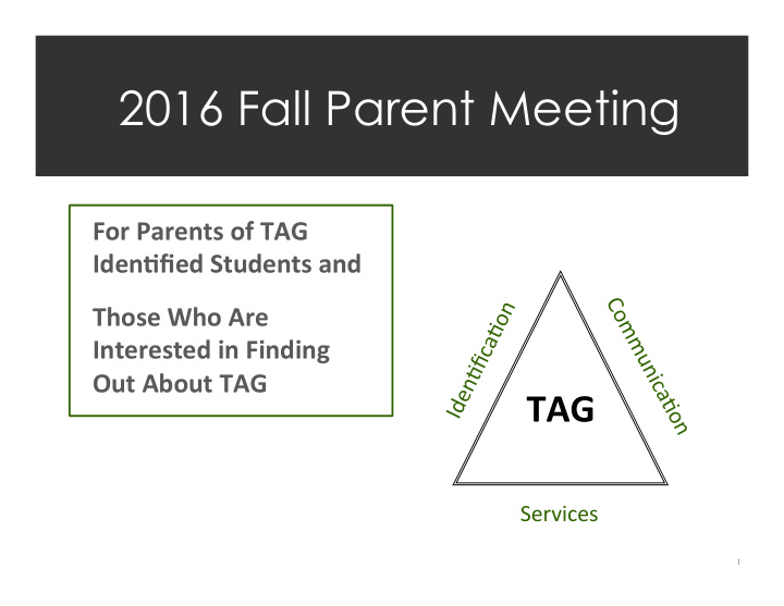 2016 fall parent meeting
