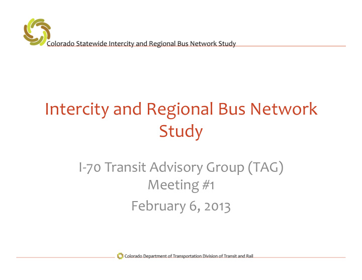 intercity and regional bus network study