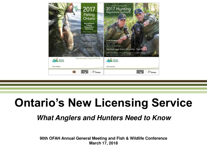 ontario s new licensing service