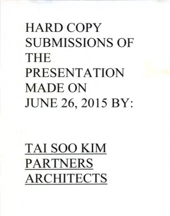 JUNE 26,2015 BY:  TAl SOOKIM  PARTNERS  ARCHITECTS  New London High School Campus Re-visioning