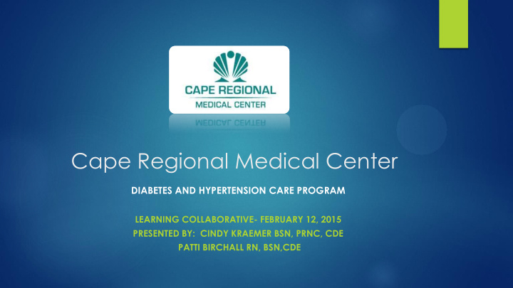 diabetes and hypertension care program learning