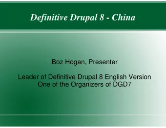 Definitive Dru  Definitive Dru  upal 8  upal 8 - China  China  Boz Hogan  Boz Hogan  n, Presenter