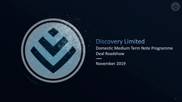 domestic medium term note programme deal roadshow