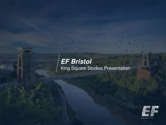 EF Bristol  King Square Studios Presentation  A Message From The Residence Coordinator  King Square