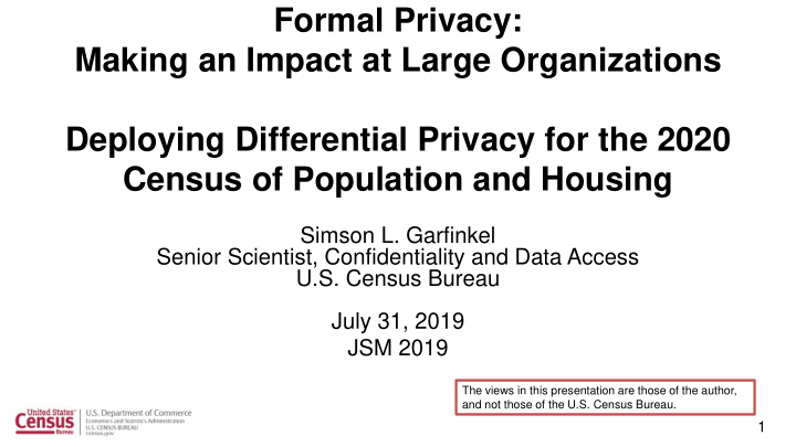 formal privacy making an impact at large organizations