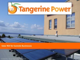 Solar ROI for Eastside Businesses  Confidential. Do not duplicate or retransmit.  What we do