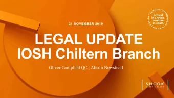 Oliver Campbell QC | Alison Newstead  Navigating the Legal Landscape  Navigating the Legal
