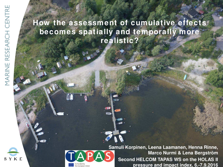 how the assessment of cumulative effects becomes