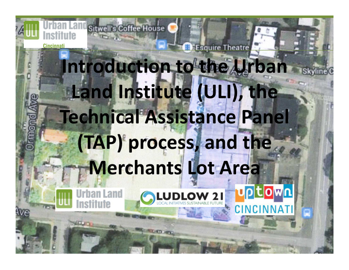 introduction to the urban land institute uli the