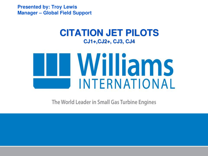 williams proprietary all information and technical data