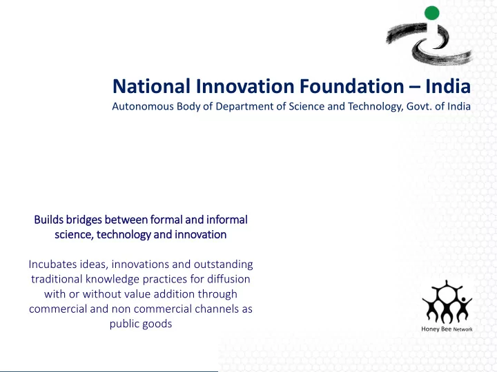 national innovation foundation india