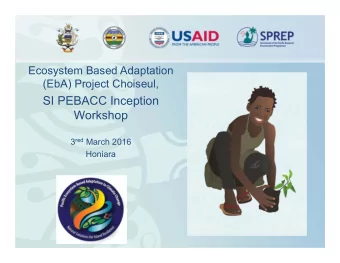 SI PEBACC Inception  Workshop 3 red March 2016  Honiara  SPREP-USAID Ecosystem based  Adaptation