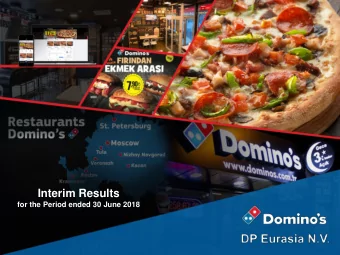 Interim Results  for the Period ended 30 June 2018  1  Disclaimer  This Presentation is not an