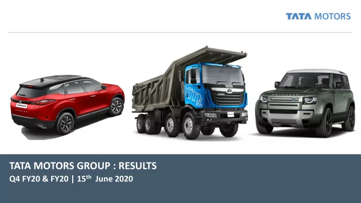 tata motors group results